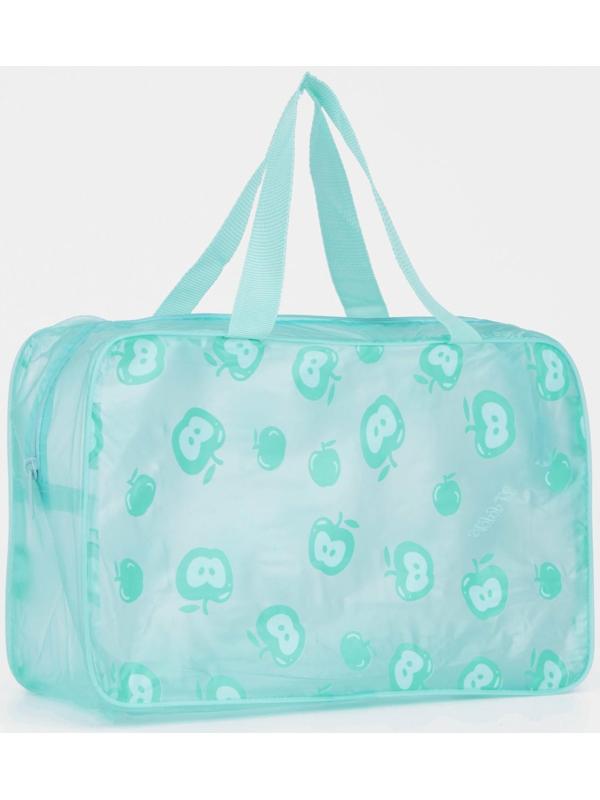 Косметичка на молнии, цвет зелёный