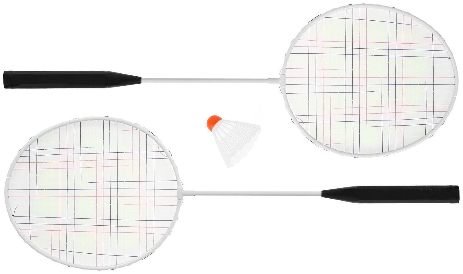 Набор для бадминтона ONLYTOP: 2 ракетки, волан, в сетке