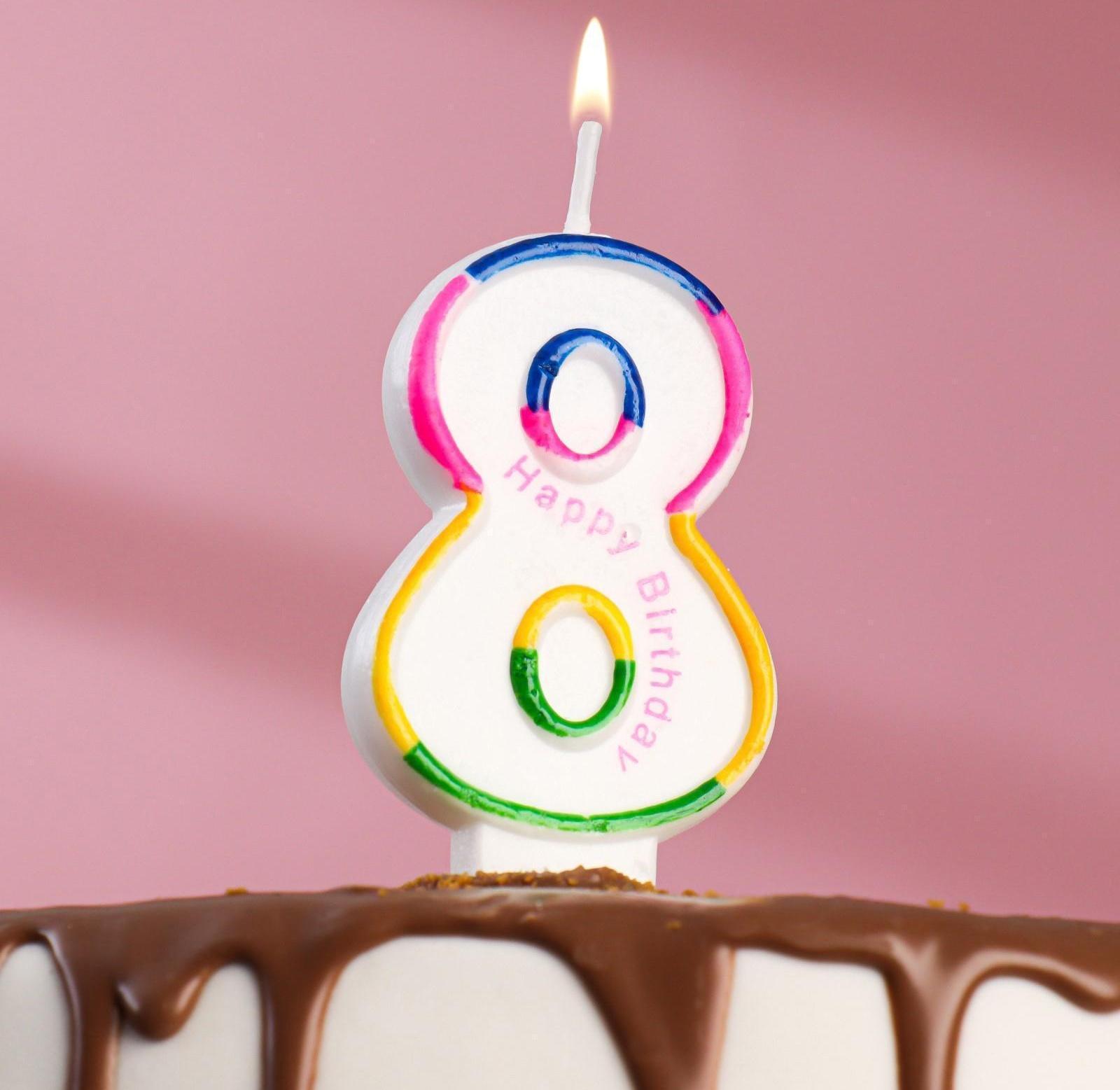 Свеча восковая для торта 