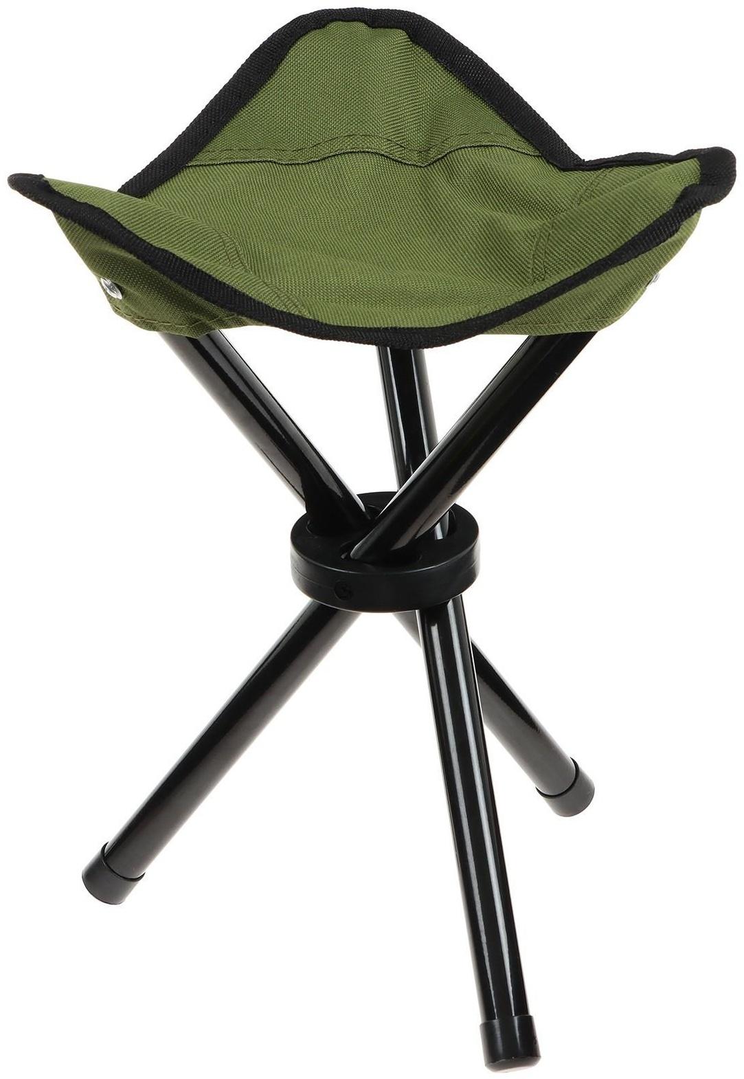 Стул туристический треугольный, 22 х 20 х 30 см, до 60 кг, цвет зелёный