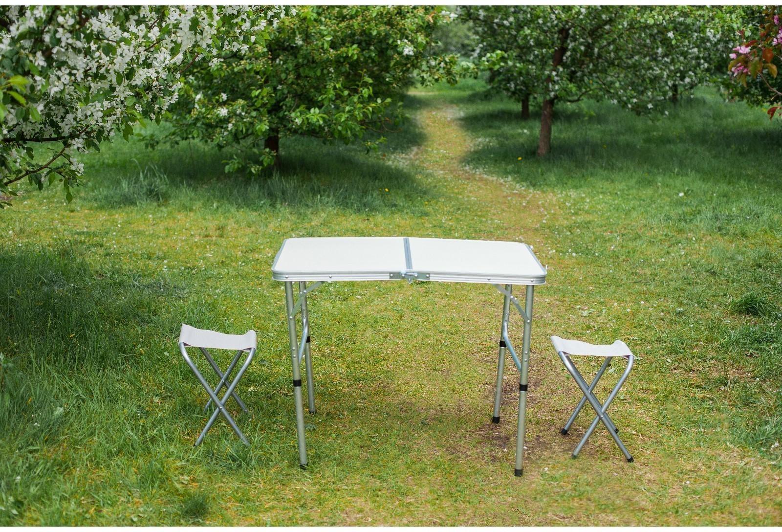 Набор туристический складной: стол, размер 90 х 60 х 70 см, 2 стула
