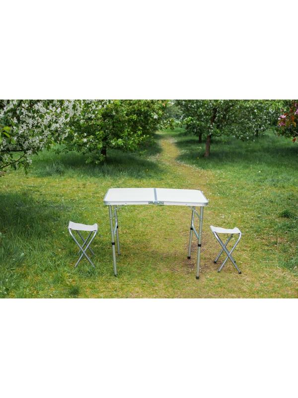 Набор туристический складной: стол, размер 90 х 60 х 70 см, 2 стула