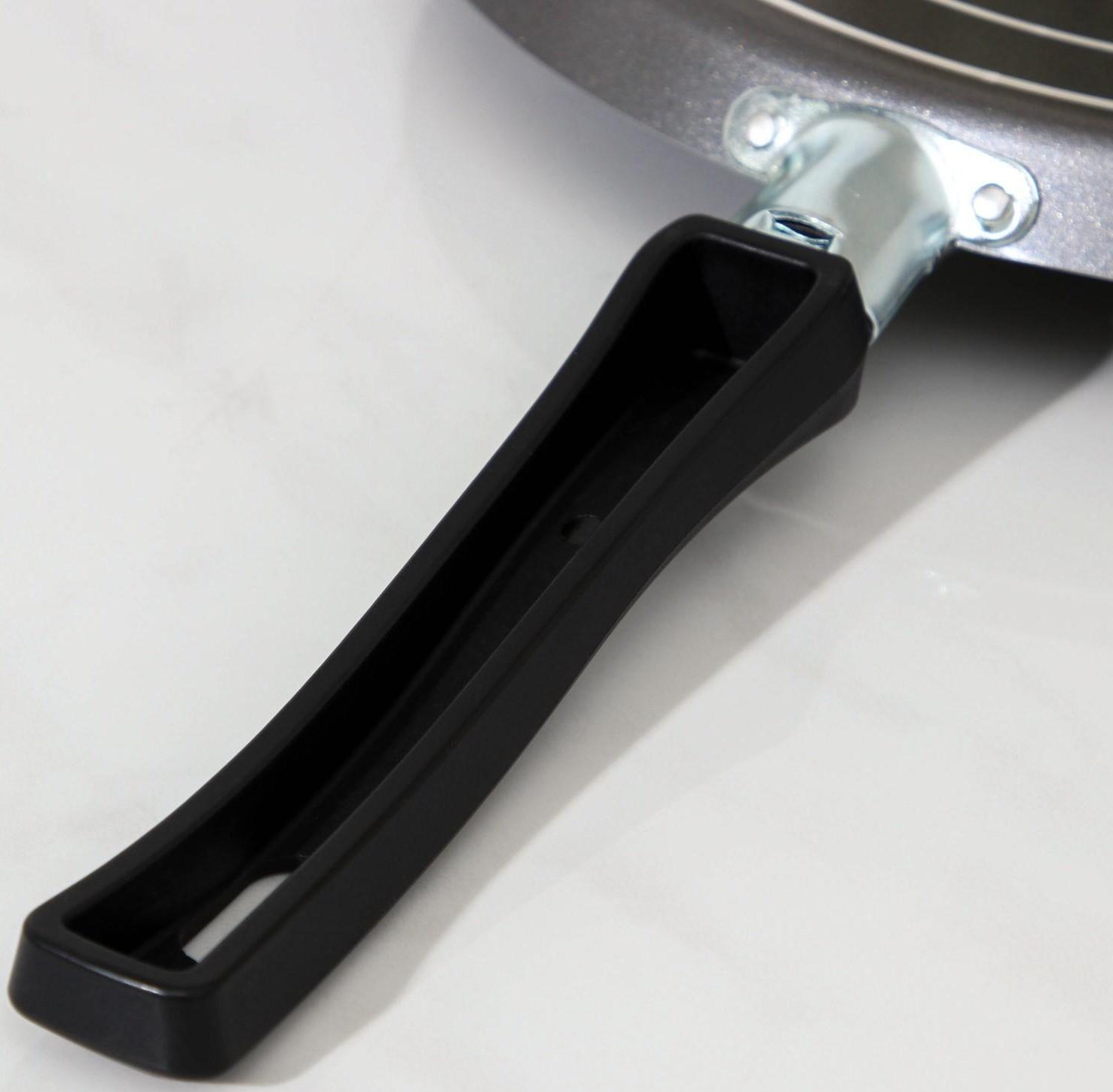 Сковорода блинная Discovery, d=25 см, пластиковая ручка, антипригарное покрытие, цвет серый