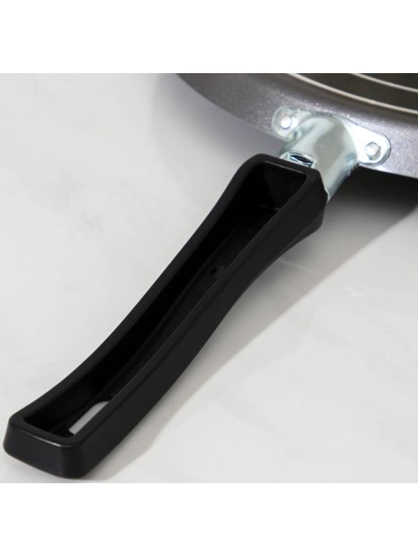 Сковорода блинная Discovery, d=25 см, пластиковая ручка, антипригарное покрытие, цвет серый