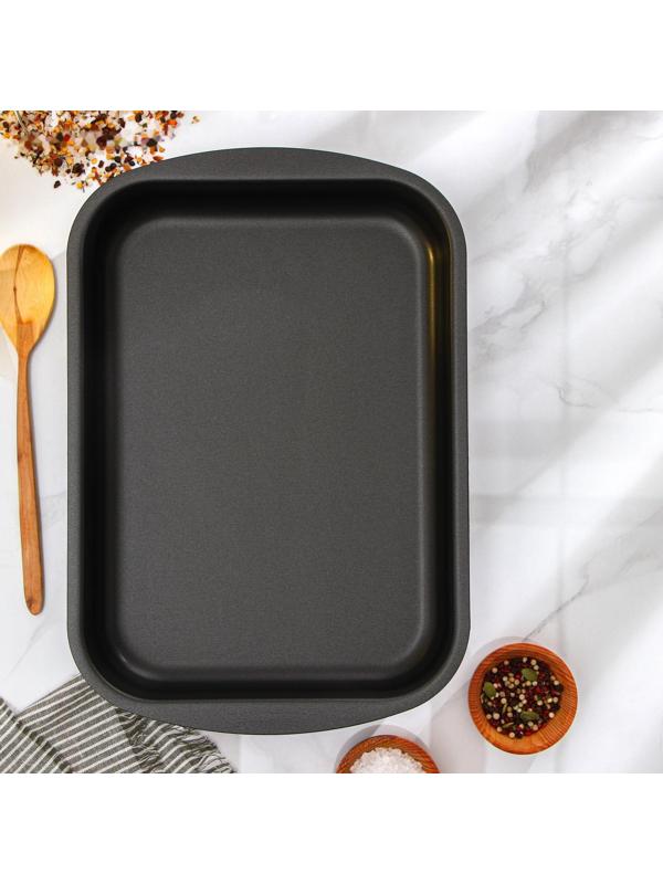 Противень Discovery, 39,5×27×6,5 см, антипригарное покрытие, цвет серый