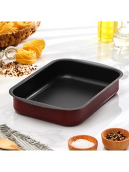 Противень «Эксперт», 34×24×6 см, антипригарное покрытие, цвет бордовый