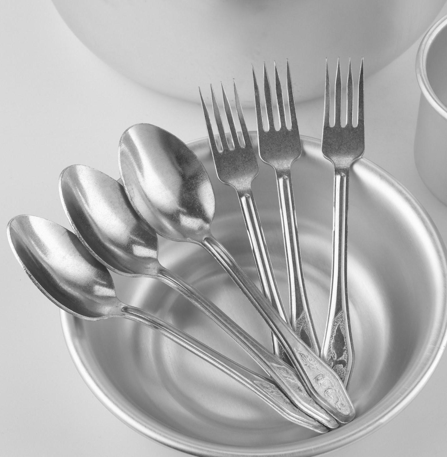 Набор походный в рюкзаке, 15 предметов, алюминиевые крышки