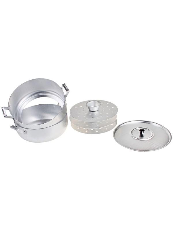 Мантоварка, 4,5 л, металлическая крышка, цвет хромированный