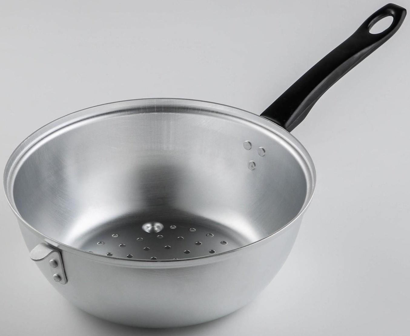 Дуршлаг, d=24 см, цвет хромированный