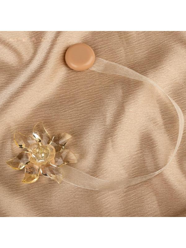 Подхват для штор «Ветерок», d = 6 см, цвет бежевый