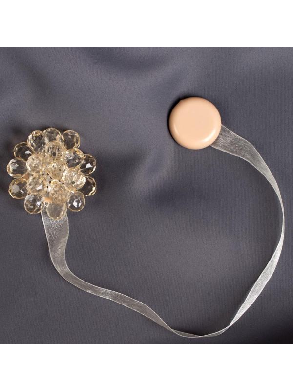 Подхват для штор «Гроздь», d = 4,5 см, цвет бежевый