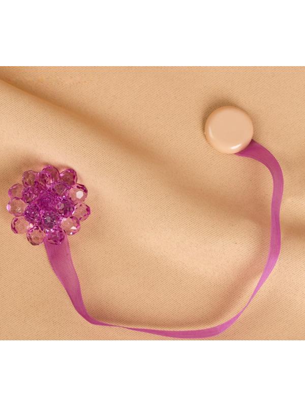 Подхват для штор «Гроздь», d = 4,5 см, цвет сиреневый