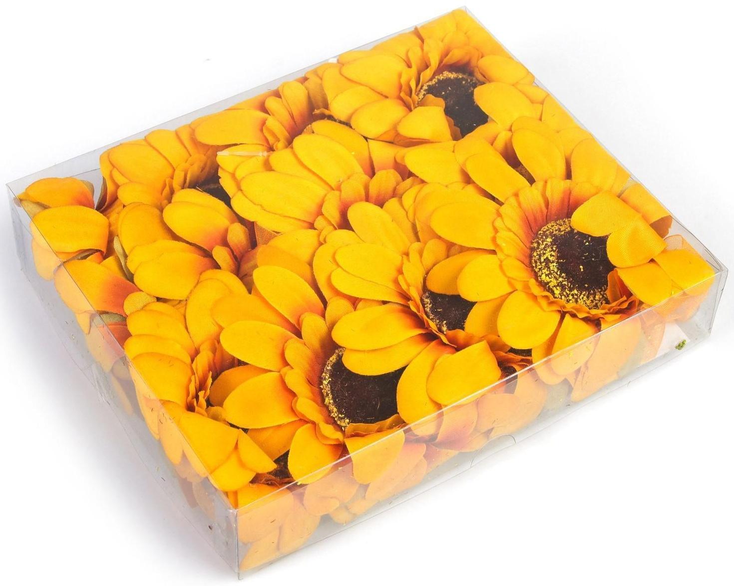 Подхват для штор «Подсолнух», 26,5 см, d = 12,5 см, цвет жёлтый