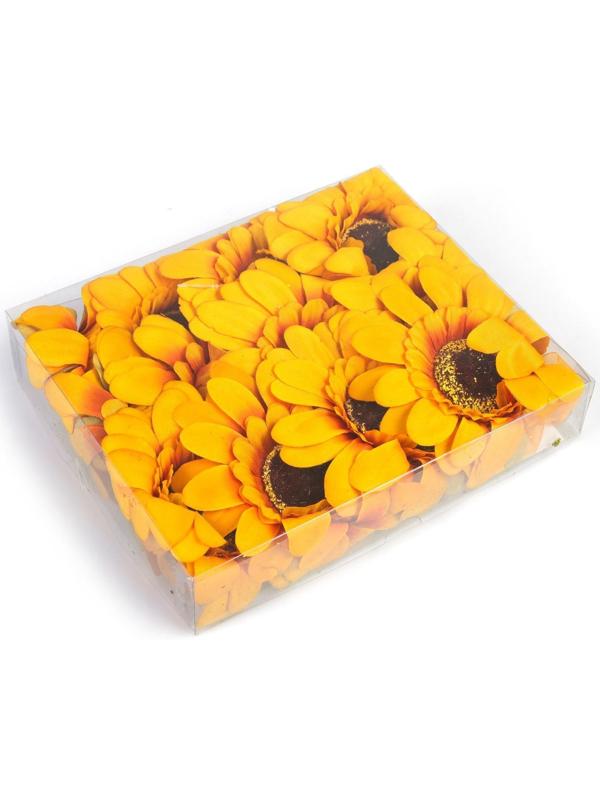 Подхват для штор «Подсолнух», 26,5 см, d = 12,5 см, цвет жёлтый