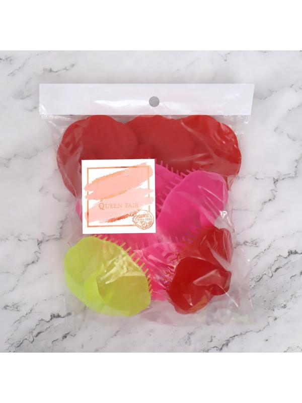 Щётка-массажёр для мытья головы, 7,5 × 7,5 × 3,5 см, фасовка 12 шт, цвет МИКС