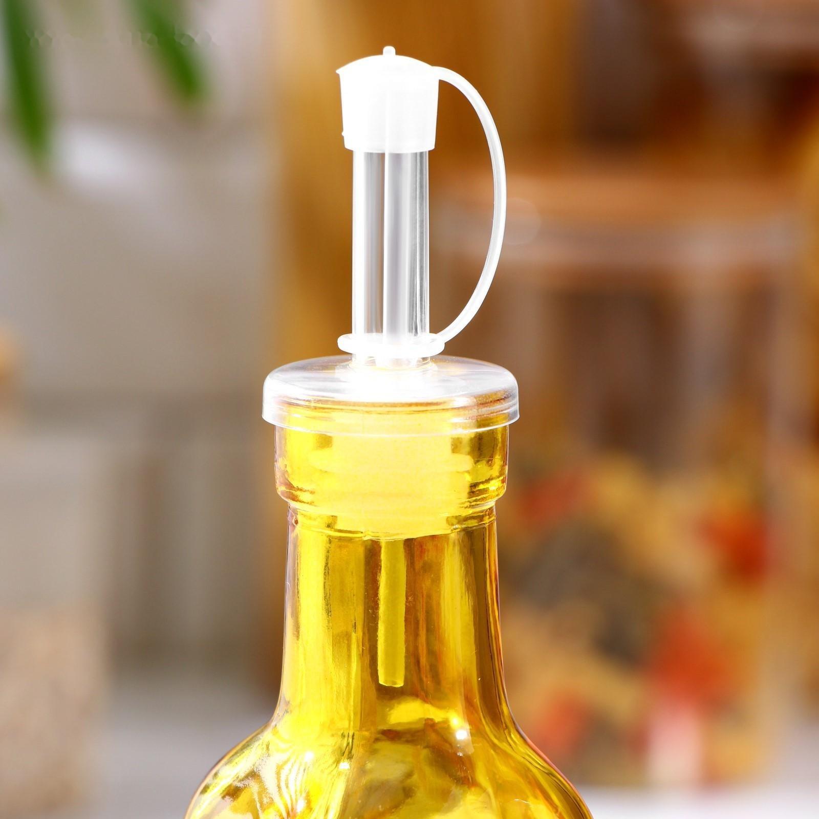 Бутыль стеклянная для соусов и масла Доляна «Галерея», 200 мл, h=19 см, цвет МИКС