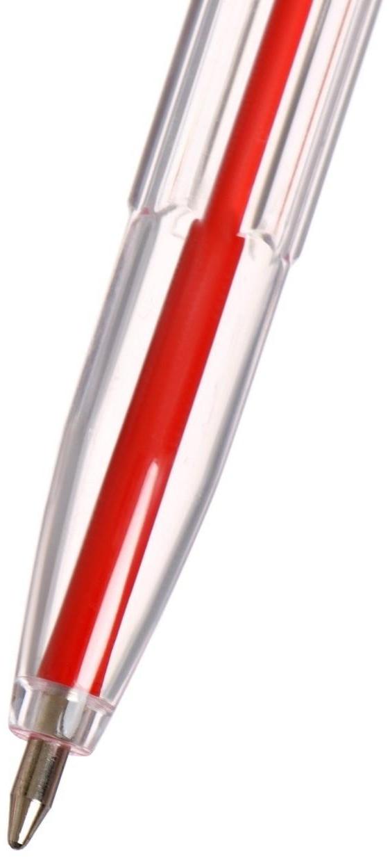 Набор ручек шариковых, 6 цветов, корпус прозрачный с цветными колпачками