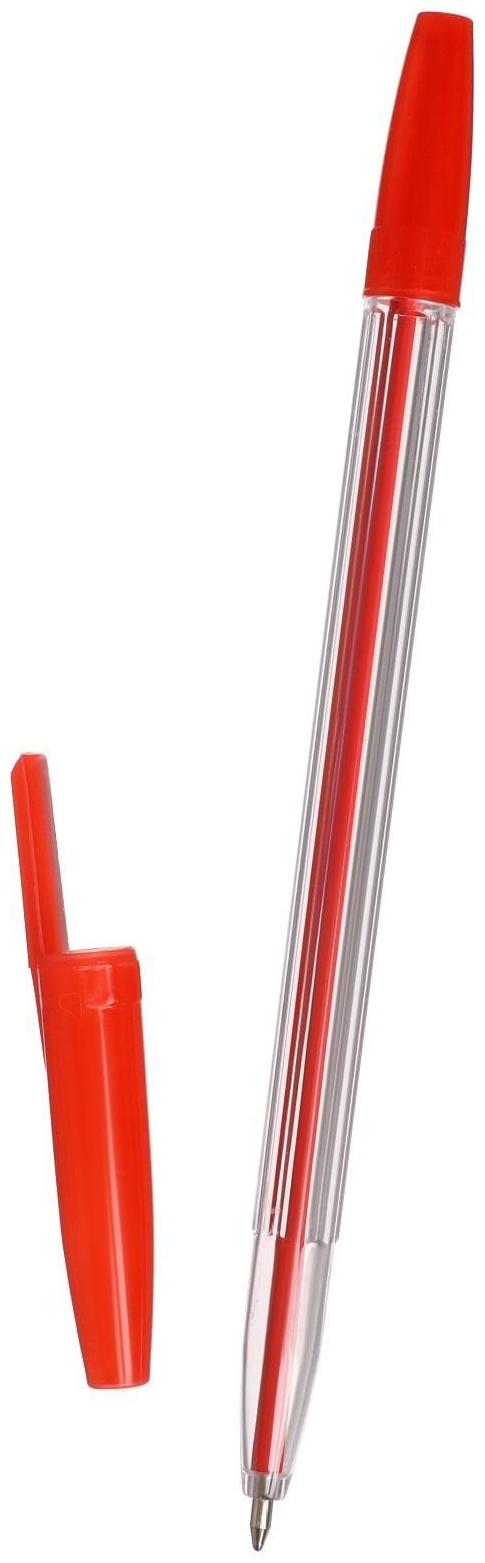 Набор ручек шариковых, 6 цветов, корпус прозрачный с цветными колпачками