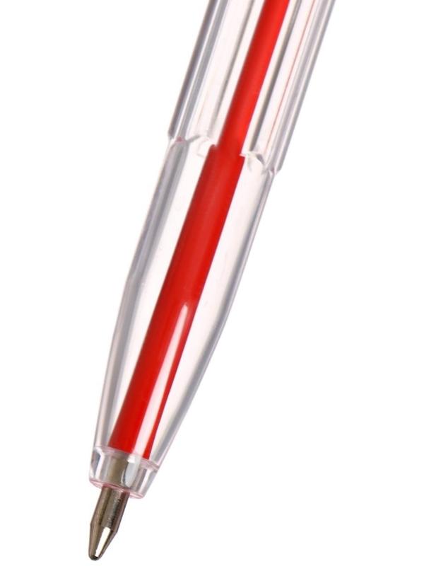 Набор ручек шариковых, 6 цветов, корпус прозрачный с цветными колпачками