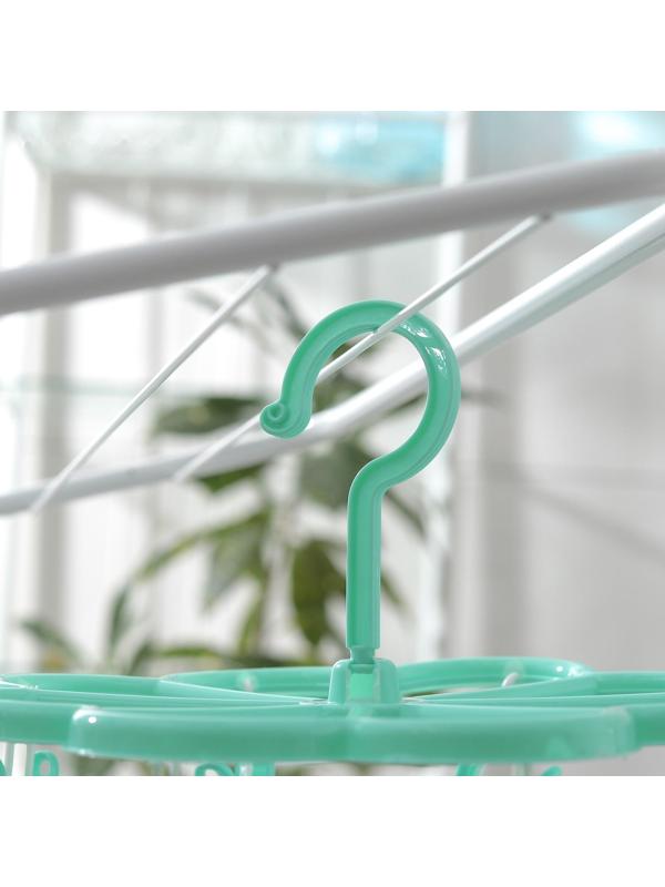 Сушилка для белья подвесная, 23×23 см, 8 прищепок, цвет МИКС
