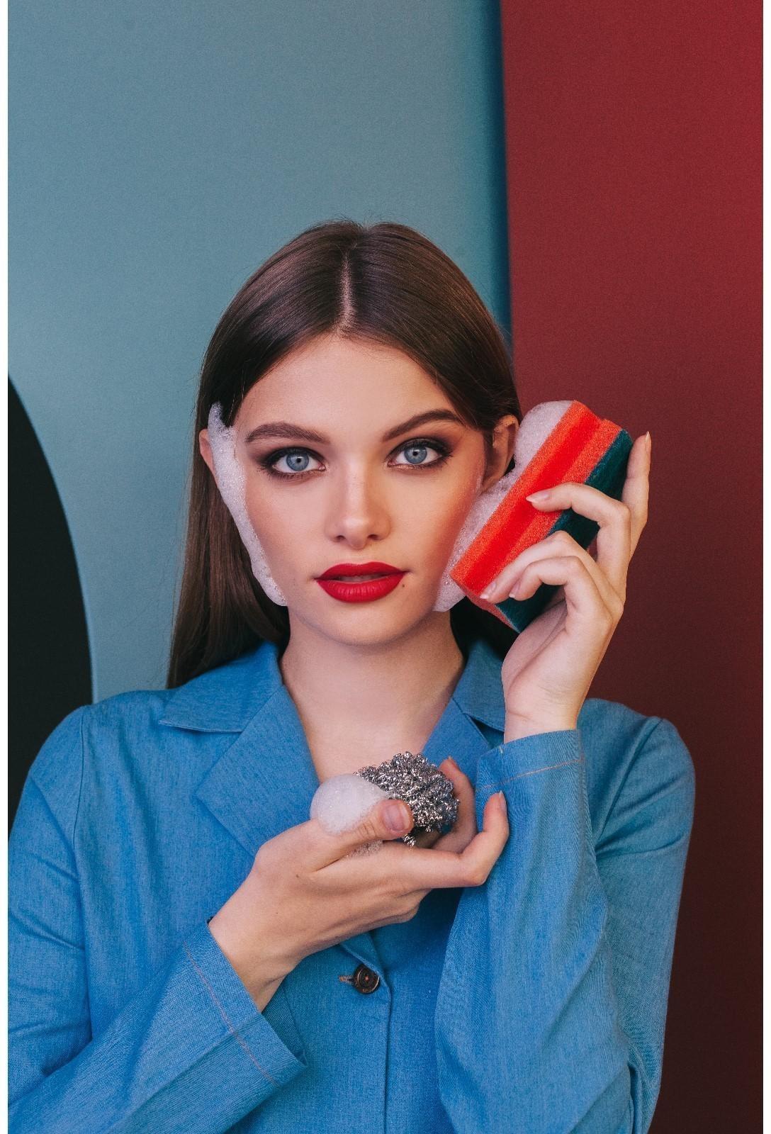 Губка для мытья посуды металлическая Доляна, спираль, 15 г