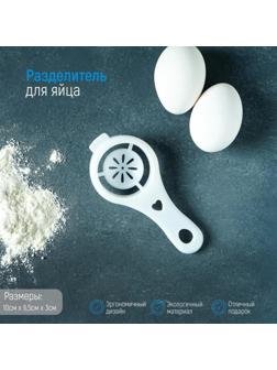 Разделитель для яиц Доляна, 10×6,5×3 см, отделитель белка и желтка пластиковый