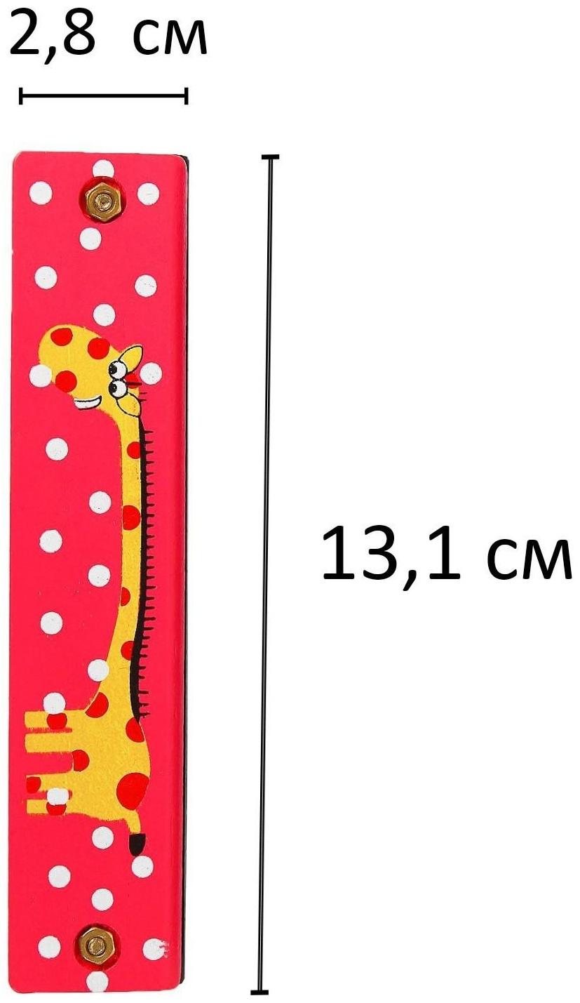 Губная гармошка «Жирафики», цвета МИКС