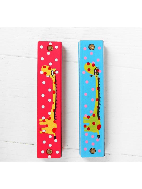 Губная гармошка «Жирафики», цвета МИКС