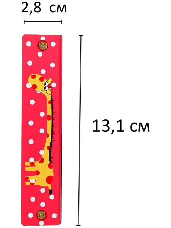 Губная гармошка «Жирафики», цвета МИКС