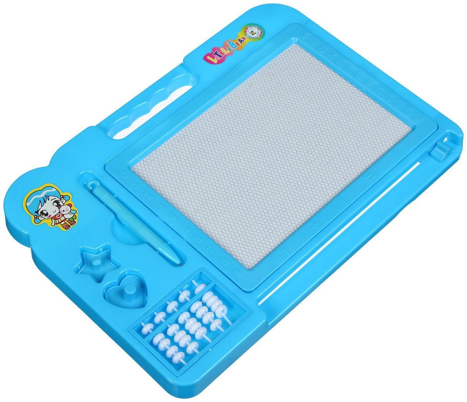 Доска магнитная прямоугольная со счётами, 2 печати, чёрная крошка, цвета МИКС