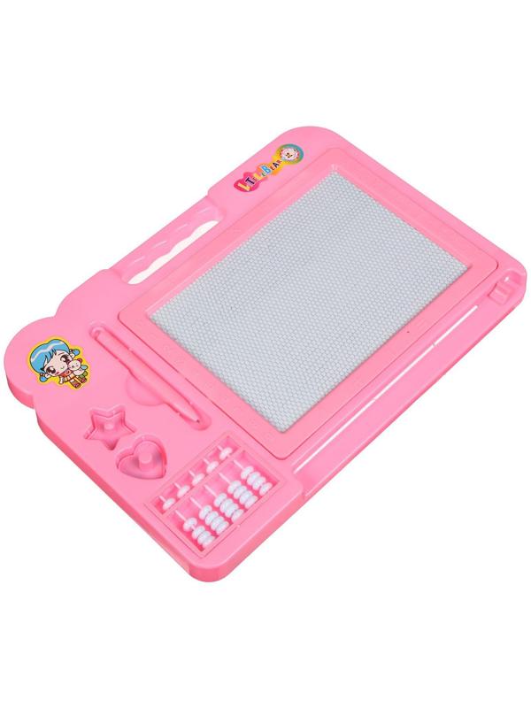 Доска магнитная прямоугольная со счётами, 2 печати, чёрная крошка, цвета МИКС