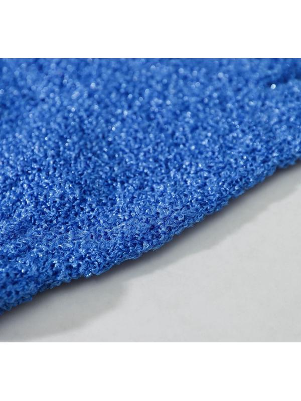 Мочалка-перчатка массажная Доляна, 14×18 см, однотонная, цвет МИКС