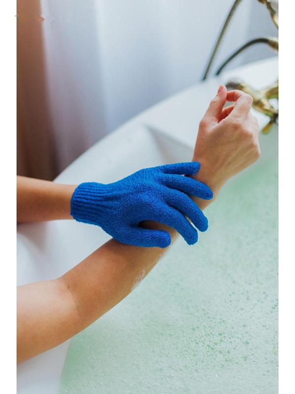 Мочалка-перчатка массажная Доляна, 14×18 см, однотонная, цвет МИКС