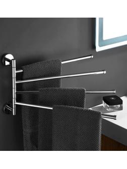 Держатель для полотенец, 4 спицы, 34,5×21 см, цвет хром