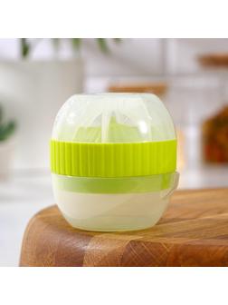 Соковыжималка для цитрусовых с лотком и крышкой Доляна, d=7,5 см, 7×7×8 см, цвет МИКС