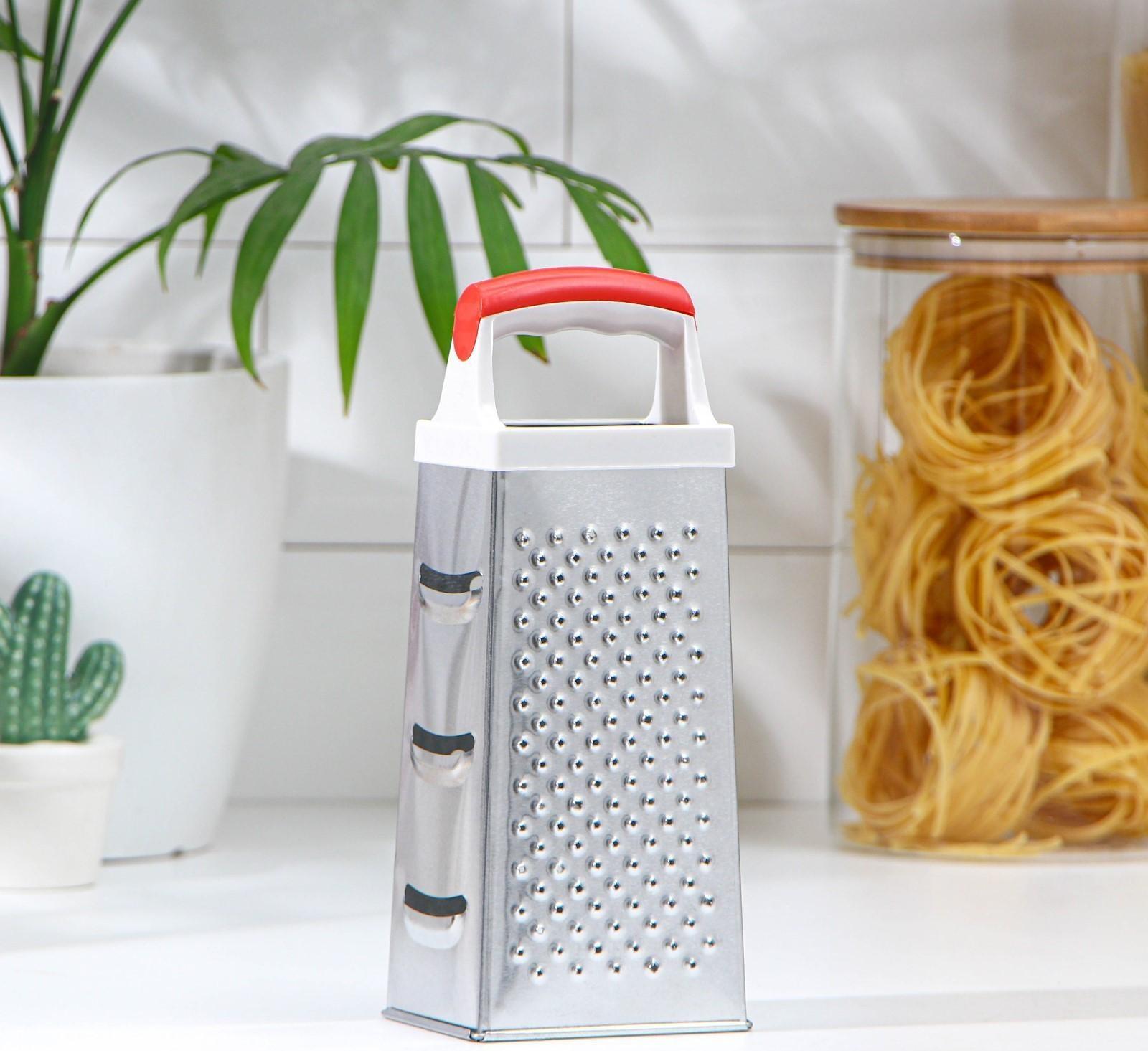 Тёрка четырёхгранная Доляна «Помощник», 20 см, цвет МИКС