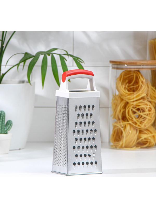 Тёрка четырёхгранная Доляна «Помощник», 20 см, цвет МИКС