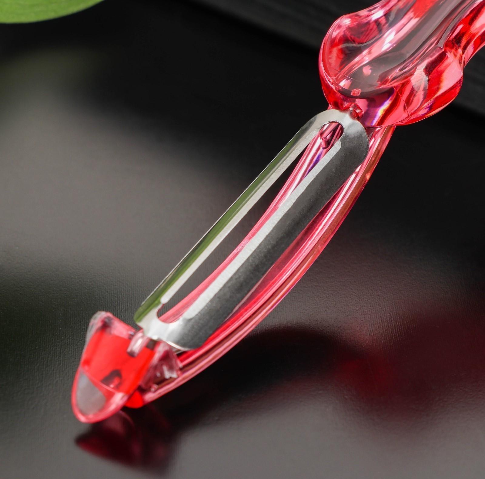 Овощечистка вертикальная «Леденец», 17 см, цвет МИКС