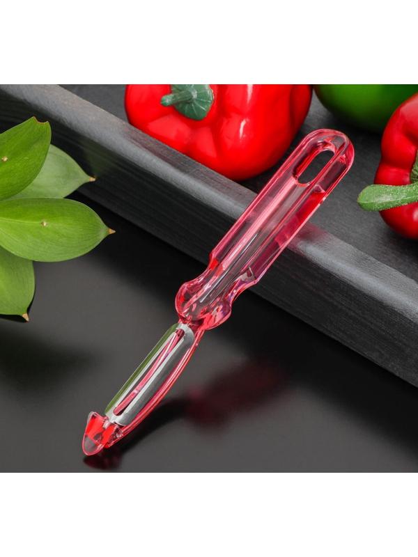 Овощечистка вертикальная «Леденец», 17 см, цвет МИКС