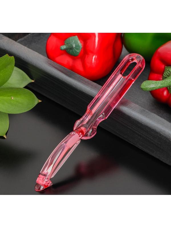 Овощечистка вертикальная «Леденец», 17 см, цвет МИКС