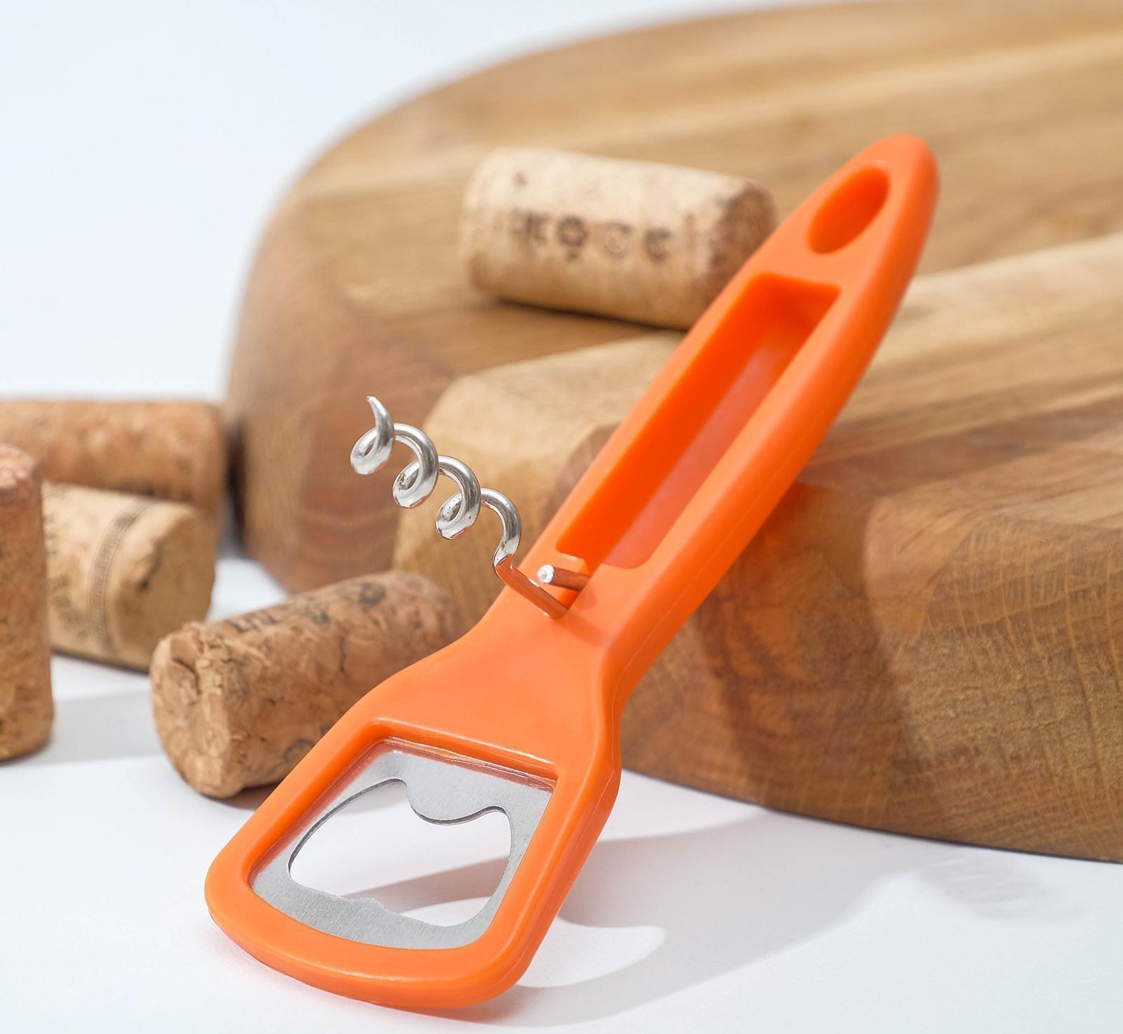 Открывалка-штопор Доляна, 14 см, цвет МИКС