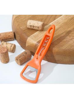 Открывалка-штопор Доляна, 14 см, цвет МИКС