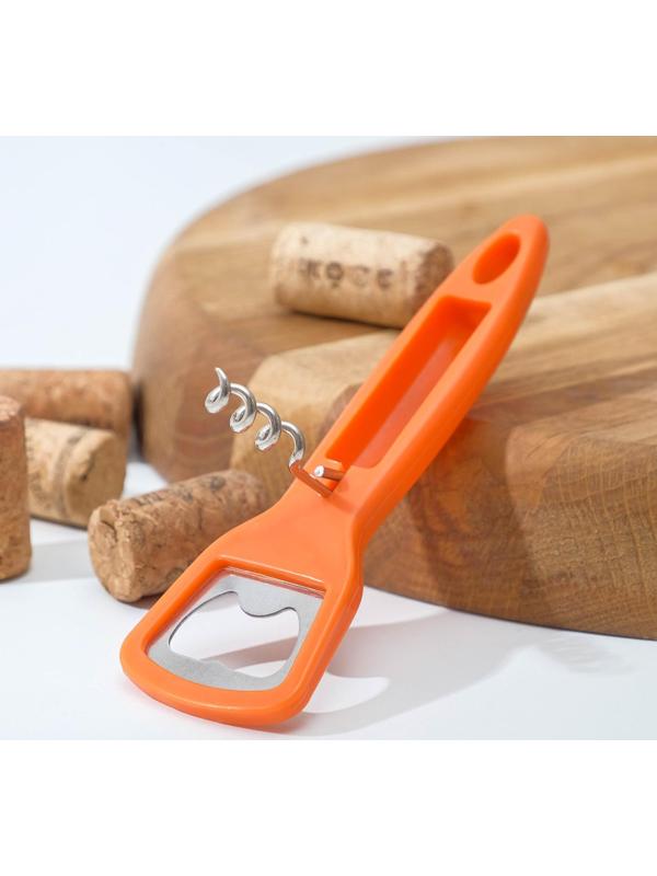 Открывалка-штопор Доляна, 14 см, цвет МИКС