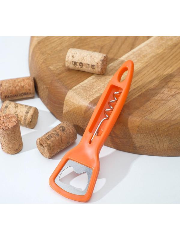 Открывалка-штопор Доляна, 14 см, цвет МИКС