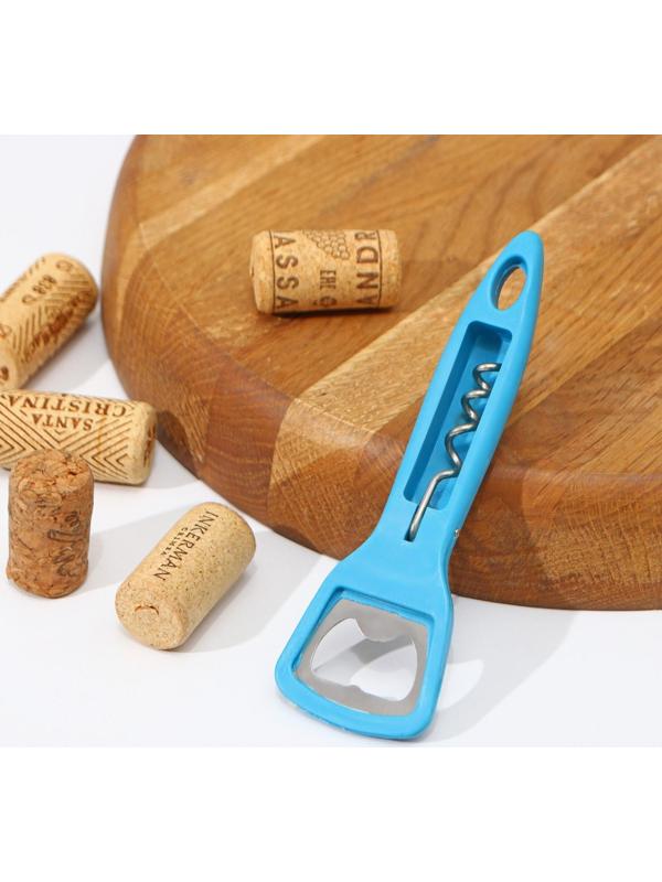 Открывалка-штопор Доляна, 14 см, цвет МИКС