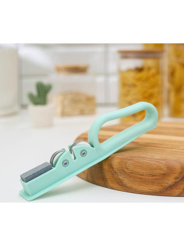 Точилка для ножей Доляна «острое лезвие», 19×4,5 см, с ручкой и шлифовкой, цвет МИКС