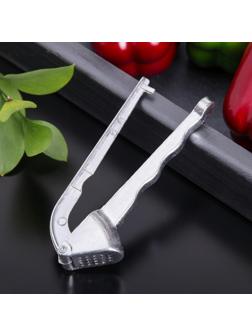 Пресс для чеснока Доляна «Классика», 14 см, цвет хромированный