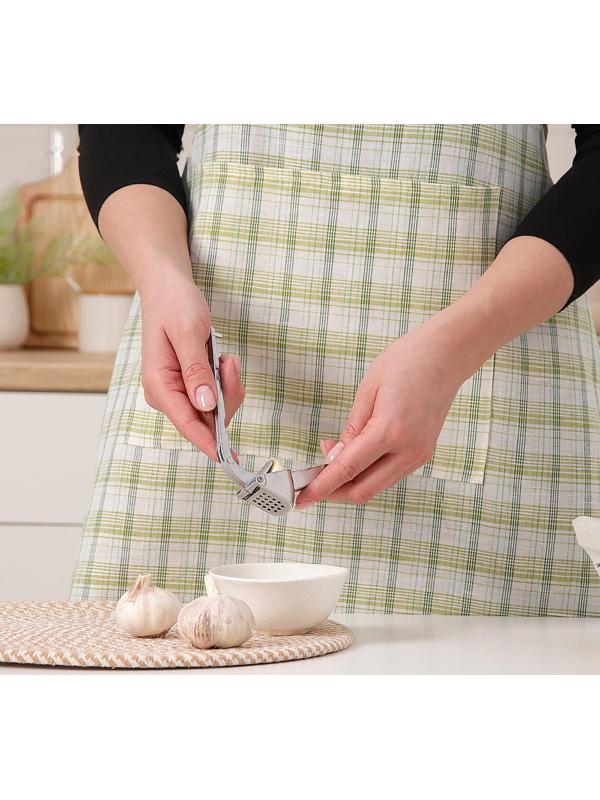 Пресс для чеснока Доляна «Классика», 14 см, цвет хромированный