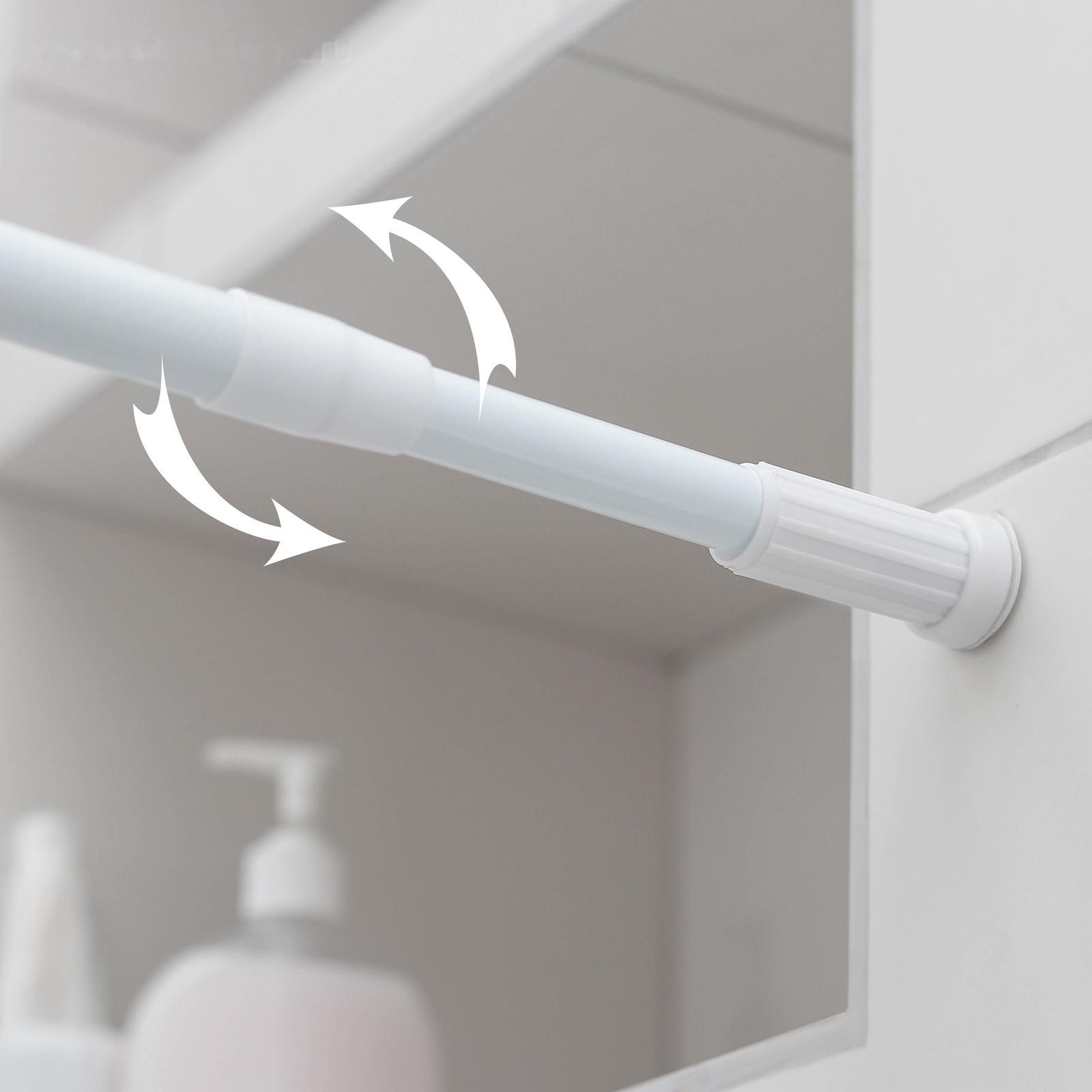 Карниз для ванной комнаты телескопический Доляна, 110-200 см, цвет белый