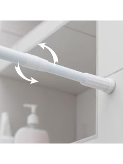 Карниз для ванной комнаты телескопический Доляна, 110-200 см, цвет белый